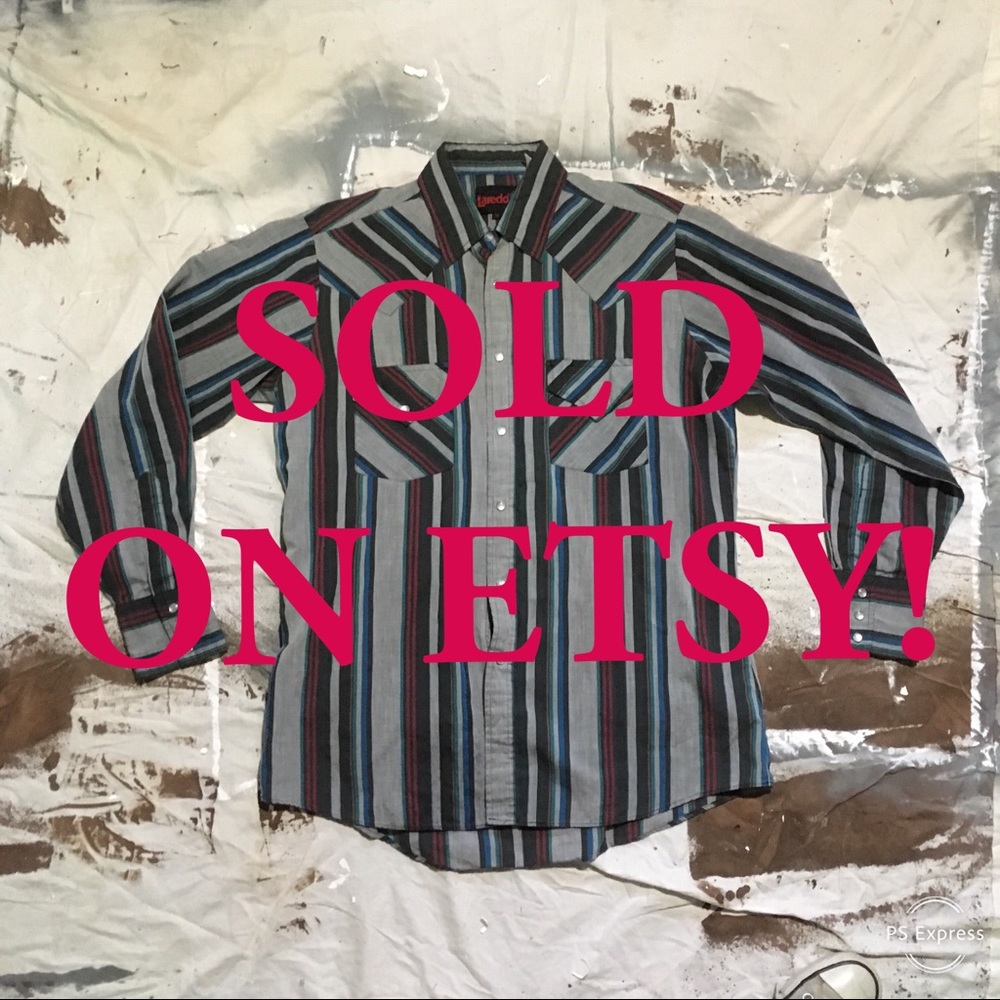 SOLD ON ETSY, NFS men’s Laredo pearl snap shirt M